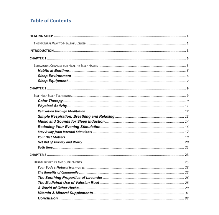 Ebook - Healing Sleep