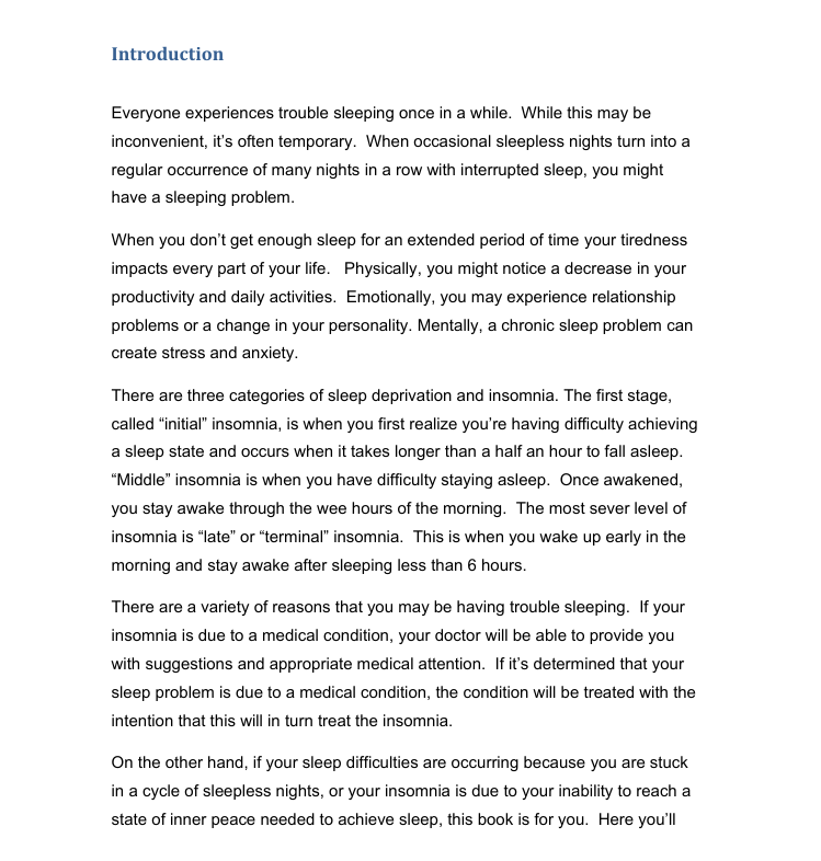 Ebook - Healing Sleep